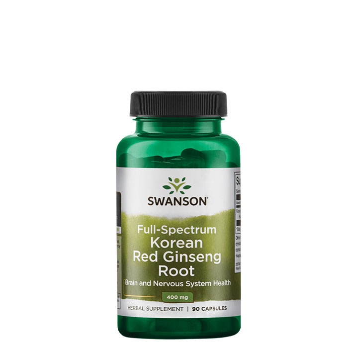 СУОНСЪН КОРЕЙСКИ ЖЕНШЕН капсули 400 мг 90 броя / SWANSON KOREAN RED GINSENG ROOT