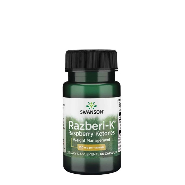 СУОНСЪН МАЛИНОВИ КЕТОНИ капсули 100 мг 60 броя / SWANSON RASPBERRY KETONES
