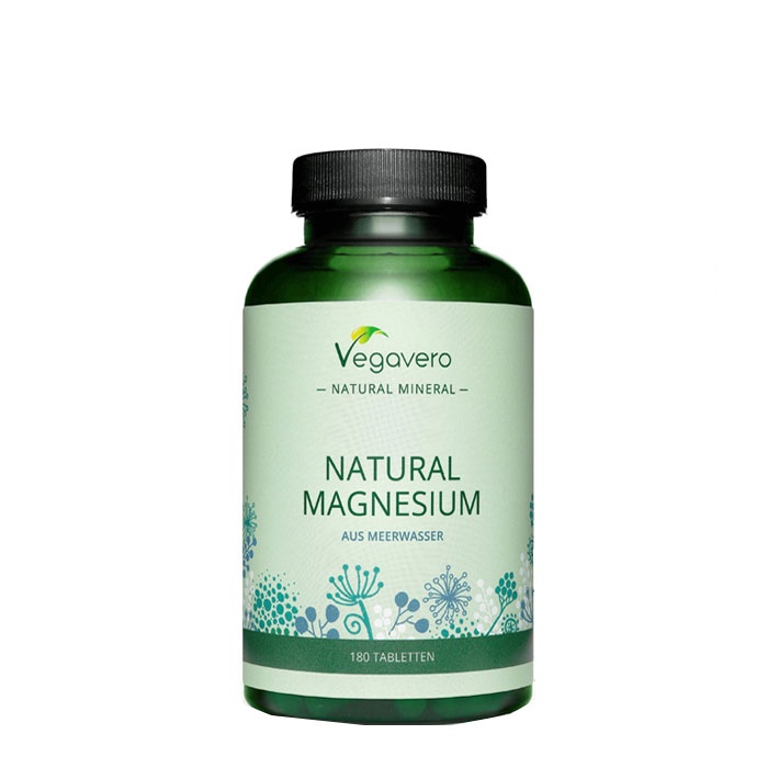 ВЕГАВЕРО НАТУРАЛЕН МОРСКИ МАГНЕЗИЙ таблетки 180 броя / VEGAVERO NATURAL MAGNESIUM