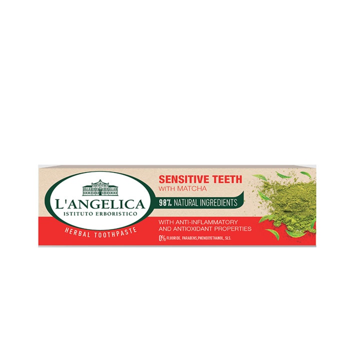 ПАСТА ЗА ЗЪБИ С МАТЧА ЗА ЧУВСТВИТЕЛНИ ЗЪБИ 75 мл. / TOOTHPASTE LANGELLICA SENSITIVE TEETH WITH MATCHA HERBAL