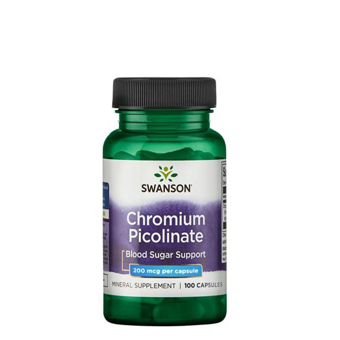 СУОНСЪН ХРОМ ПИКОЛИНАТ капсули 200 мкг 100 броя / SWANSON PREMIUM CHROMIUM PICOLINATE
