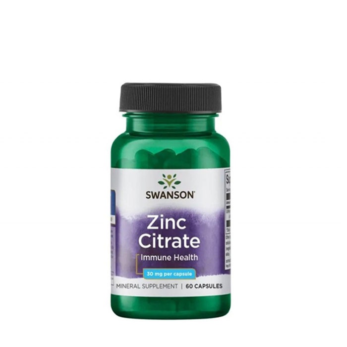СУОНСЪН ЦИНК (ЦИТРАТ) капсули 30 мг. 60 броя / SWANSON ZINC CITRATE