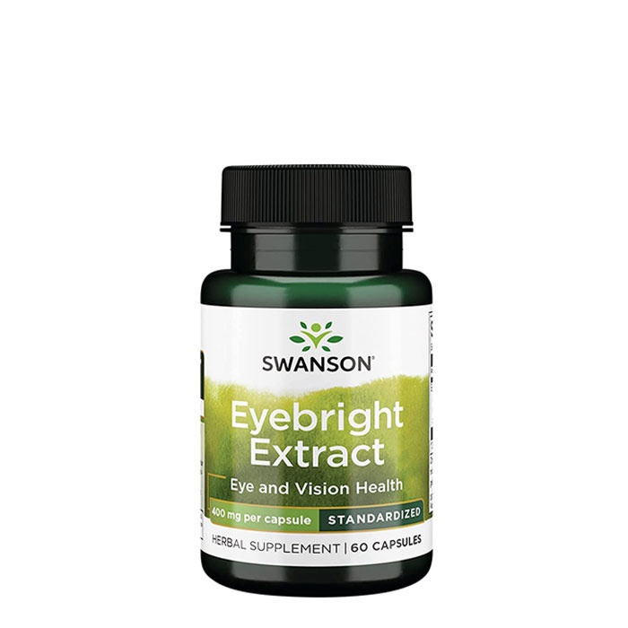СУОНСЪН ЕКСТРАКТ ОТ ОЧАНКА капсули 400 мг 60 броя / SWANSON SUPERIOR HERBS EYEBRIGHT EXTRACT
