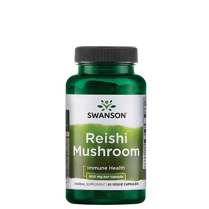 СУОНСЪН ГЪБА РЕЙШИ капсули 600 мг 60 броя / SWANSON PREMIUM REISHI MUSHROOM
