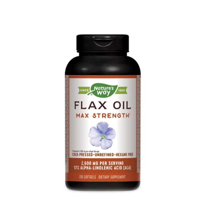 ЛЕНЕНО МАСЛО 57% ALA капсули 1300 мг 200 броя / NATURE&#039;S WAY FLAX OIL