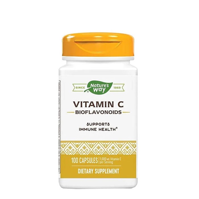ВИТАМИН Ц + БИОФЛАВОНИ капсули 500 мг. 100 броя / NATURE&#039;S WAY VITAMIN C WITH BIOFLAVONOIDS