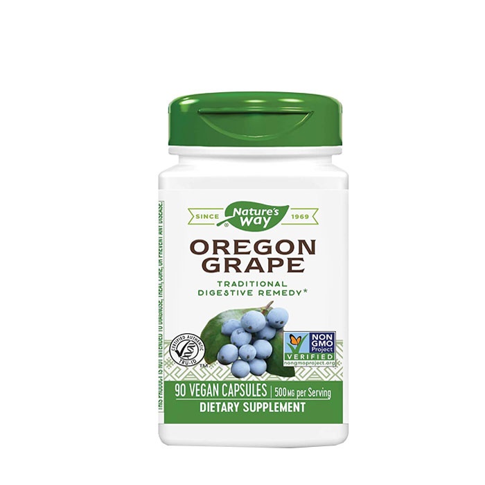 ОРЕГОНСКО ГРОЗДЕ КОРЕН капсули 500 мг 90 броя / NATURE&#039;S WAY OREGON GRAPE ROOT