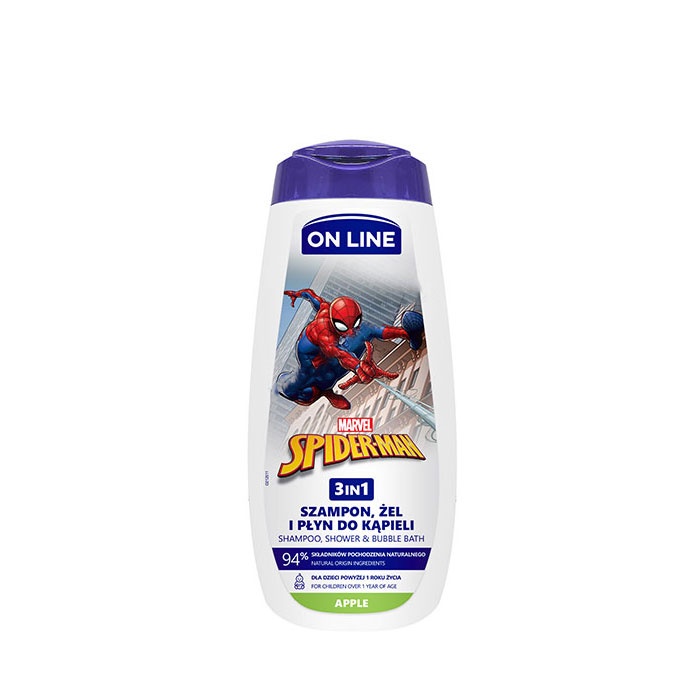 ШАМПОАН И ДУШ ГЕЛ 3 В 1 СПАЙДЪРМЕН 400 мл. / ON LINE SHAMPOO AND SHOWER 3 IN 1 SPIDERMAN