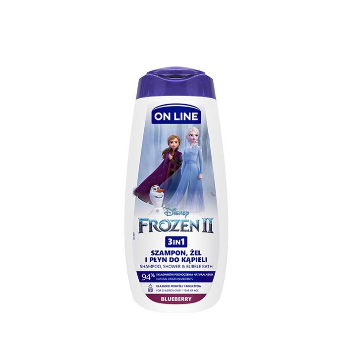 ШАМПОАН И ДУШ ГЕЛ 3 В 1 ФРОУЗЪН 400 мл. / ON LINE SHAMPOO AND SHOWER 3 IN 1 FROZEN