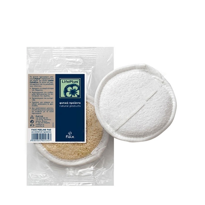 ГЪБА ЗА ЛИЦЕ НАТУРАЛНА ЛУФА И ПАМУК ЛИФОПЛЮС / LIFOPLUS FACE PEELING PAD