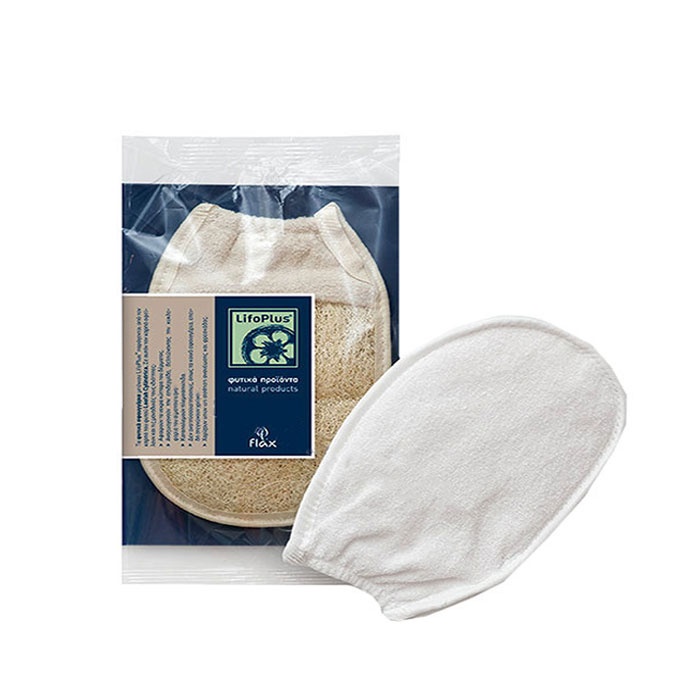 ГЪБА ЗА ТЯЛО НАТУРАЛНА ЛУФА И ПАМУК КЛАСИК ЛИФОПЛЮС / LIFOPLUS BODY SPONGE NATURAL LOOFAH AND COTTON CLASIC