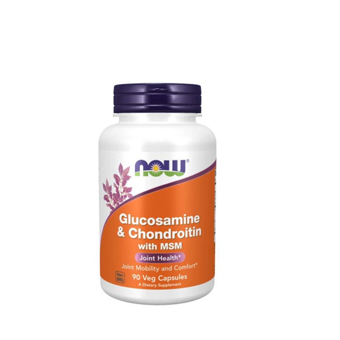 НАУ ФУДС ГЛЮКОЗАМИН - ХОДРОИТИН - МСМ 90 капсули / NOW FOODS GLUCOSAMINE CHONDROITIN MSM