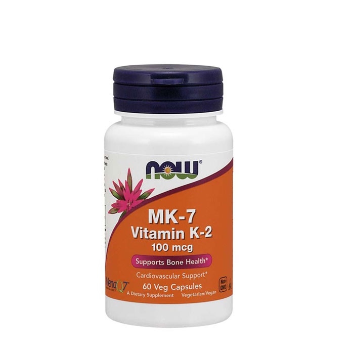 НАУ ФУДС MK-7 ВИТАМИН K2 капсули 100 мкг 60 броя / NOW FOODS MK-7 VITAMIN K-2
