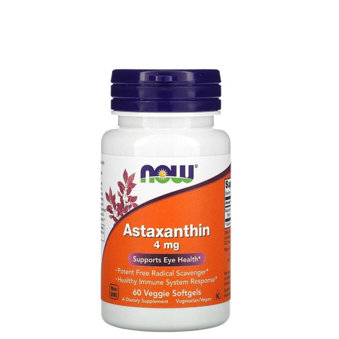НАУ ФУДС АСТАКСАНТИН драже 4 мг. 60 броя / NOW FOODS ASTAXANTHIN