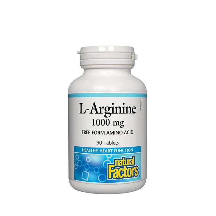 НАТУРАЛ ФАКТОРС Л-АРГИНИН таблетки 1000 мг 90 броя / NATURAL FACTORS L-ARGININE