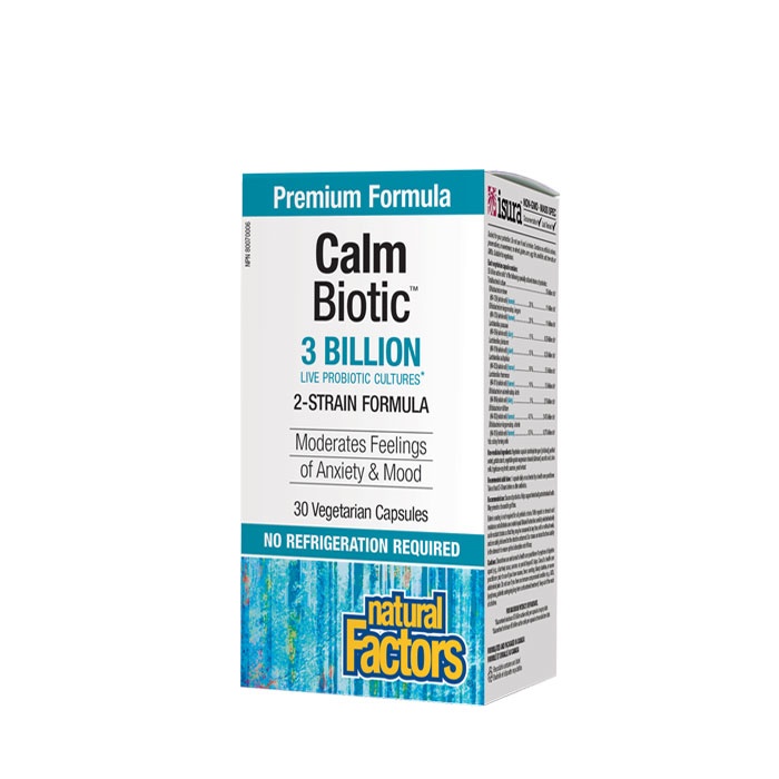 НАТУРАЛ ФАКТОРС КАЛМ БИОТИК капсули 30 броя / NATURAL FACTORS CALM BIOTIC 3 BILLION LIVE PROBIOTIC CULTURES