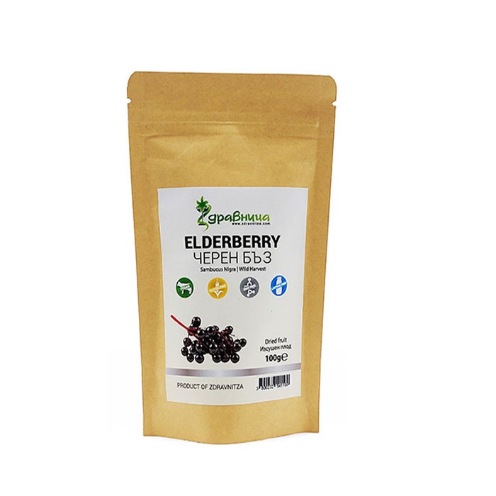 ЗДРАВНИЦА ЧЕРЕН БЪЗ ПЛОД 100 гр. / ZDRAVNITSA ELDERBERRY FRUIT