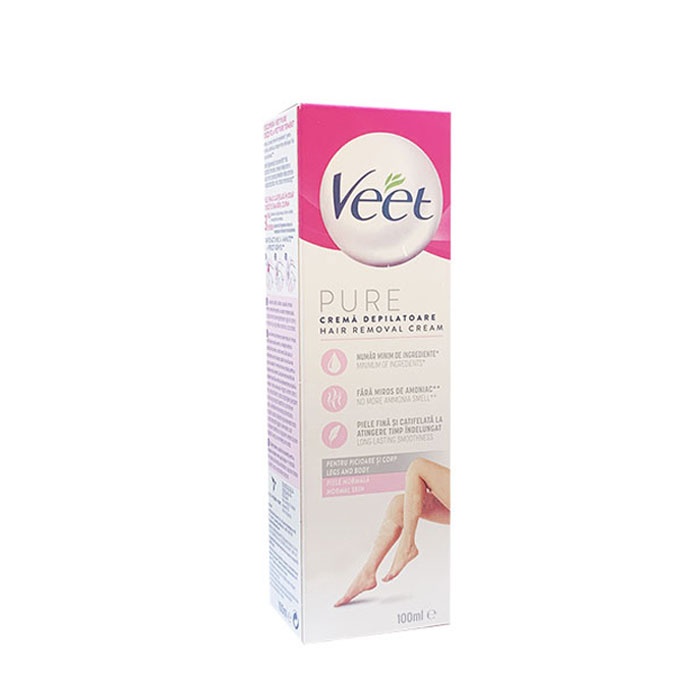 ДЕПИЛИРАЩ КРЕМ ЗА ТЯЛО И КРАКА ЗА НОРМАЛНА КОЖА 100 мл. / VEET PURE CREAM DEPILATOARE HAIR REMOVAL