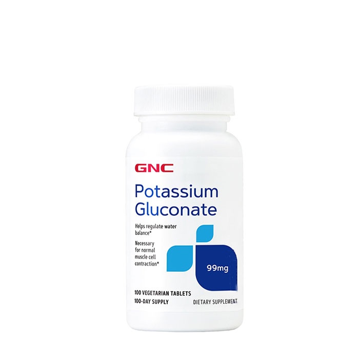 КАЛИЕВ ГЛЮКОНАТ таблетки 99 мг. 100 броя / GNC POTASSIUM GLUCONATE