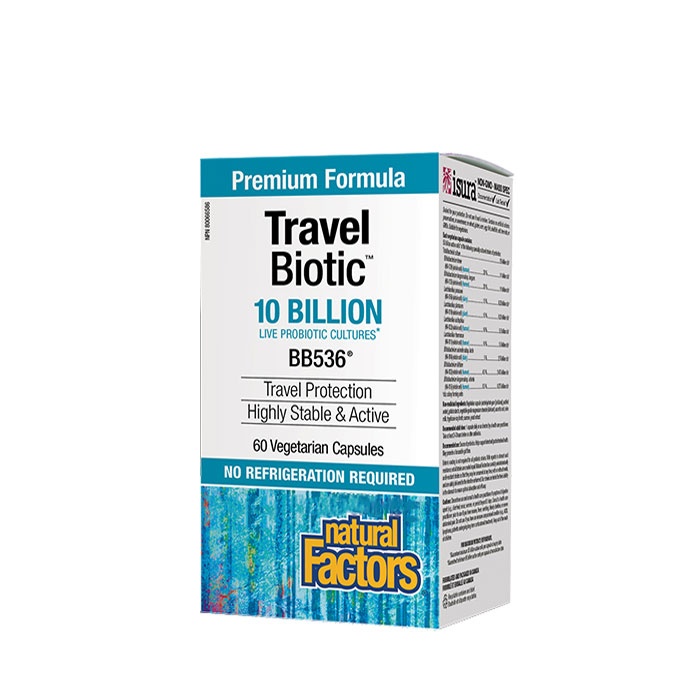 НАТУРАЛ ФАКТОРС ТРАВЪЛ ПРОБИОТИК капсули 60 броя / NATURAL FACTORS TRAVEL BIOTIC