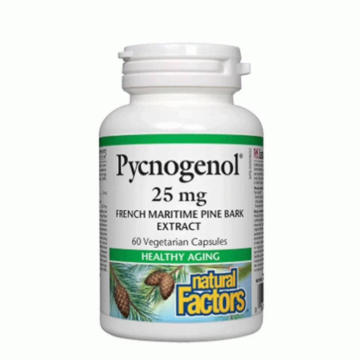 НАТУРАЛ ФАКТОРС ПИКНОГЕНОЛ капсули 25 мг 60 броя / NATURAL FACTORS PYCNOGENOL