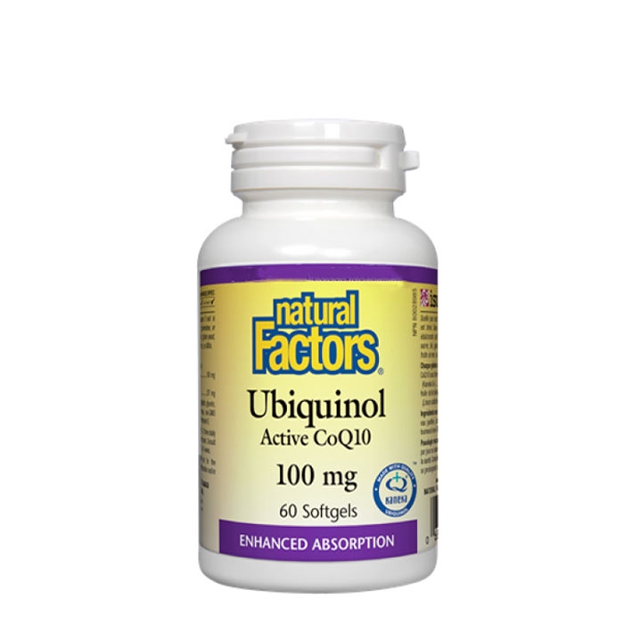 НАТУРАЛ ФАКТОРС УБИКВИНОЛ капсули 100 мг 60 броя / NATURAL FACTORS UBIQUINOL