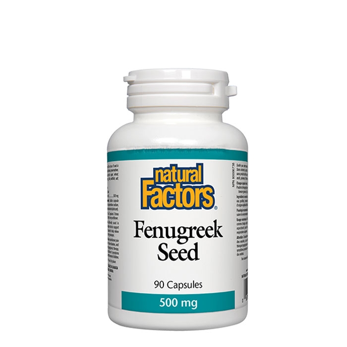 НАТУРАЛ ФАКТОРС СМИНДУХ капсули 500 мг 90 броя / NATURAL FACTORS FENUGREEK SEED