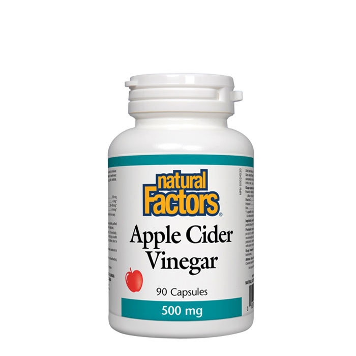 НАТУРАЛ ФАКТОРС ЯБЪЛКОВ ОЦЕТ капсули 500 мг 90 броя / NATURAL FACTORS APPLE CIDER