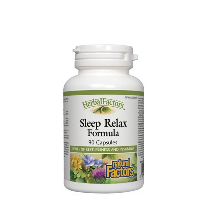 НАТУРАЛ ФАКТОРС ФОРМУЛА ЗА СПОКОЕН СЪН капсули 90 броя / NATURAL FACTORS RELAX FORMULA