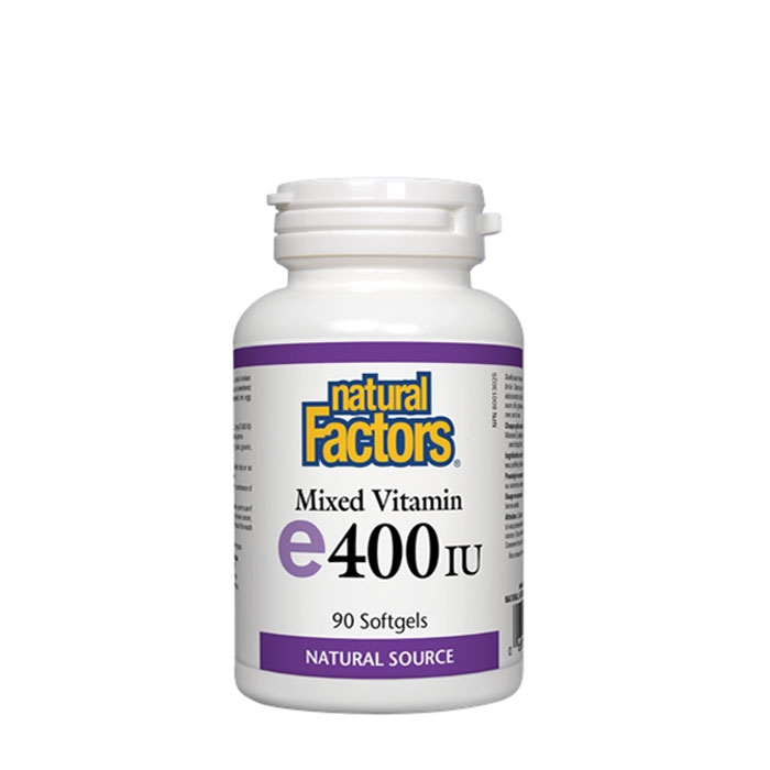 НАТУРАЛ ФАКТОРС ВИТАМИН Е капсули 400 IU 90 броя / NATURAL FACTORS VITAMIN E