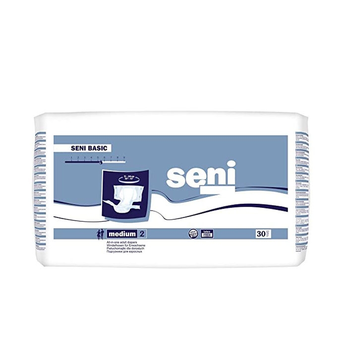 ПАМПЕРС ЗА ВЪЗРАСТНИ СЕНИ БЕЙСИК размер M 30 броя / SENI ADULT DIAPERS BASIC MEDIUM