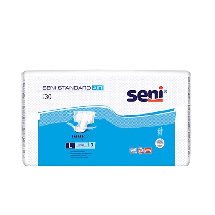 ПАМПЕРС ЗА ВЪЗРАСТНИ СЕНИ СТАНДАРТ ЕЪР размер L 30 броя / SENI ADULT ...