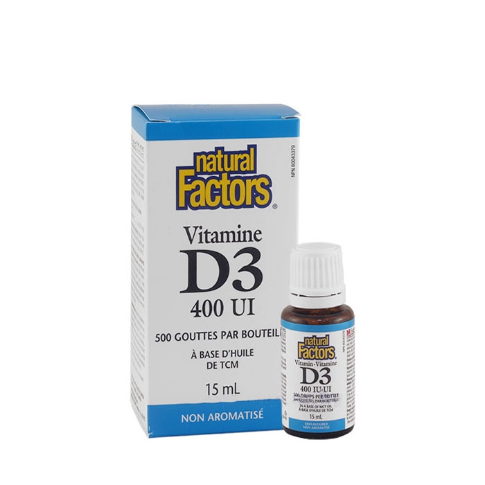 НАТУРАЛ ФАКТОРС ВИТАМИН D3 ЗА ДЕЦА течен 400 IU 15 мл. / NATURAL FACTORS VITAMIN D3 FOR KIDS