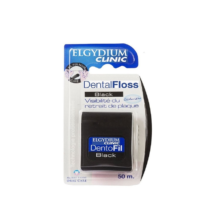 КОНЦИ ЗА ЗЪБИ ЕЛГИДИУМ BLACK 50 метра / DENTAL FLOSS ELGYDIUM BLACK