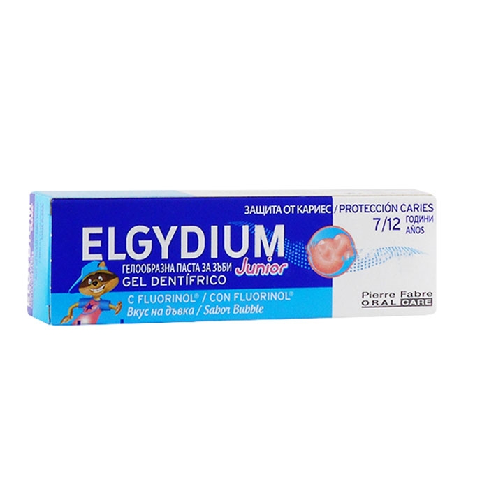 ПАСТА ЗА ЗЪБИ ЕЛГИДИУМ ДЕТСКА С ВКУС НА ДЪВКА 7 - 12 ГОДИНИ / ELGYDIUM JUNIOR GUM 7 - 12 YEARS TOOTHPASTE