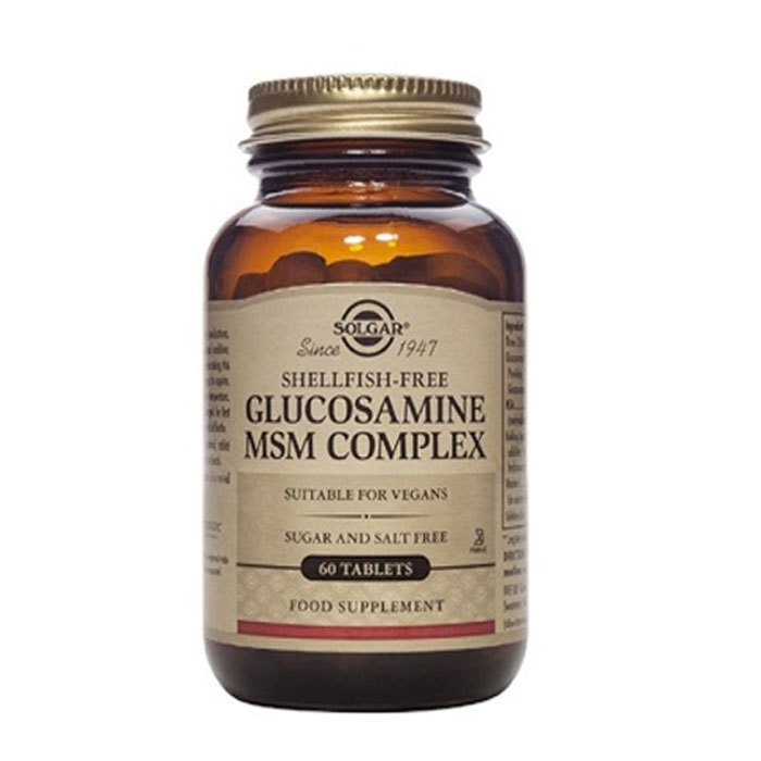 СОЛГАР ГЛЮКОЗАМИН МСМ КОМПЛЕКС таблетки 60 броя / SOLGAR GLUCOSAMINE MSM COMPLEX tablets 60