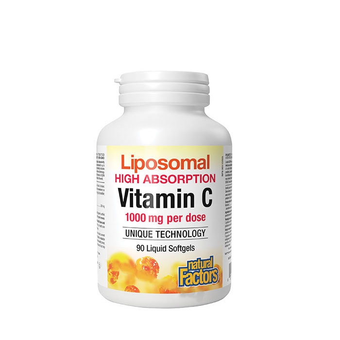 НАТУРАЛ ФАКТОРС ЛИПОЗОМЕН ВИТАМИН C капсули 500 мг. 90 броя / NATURAL FACTORS LIPOSOMAL VITAMIN C