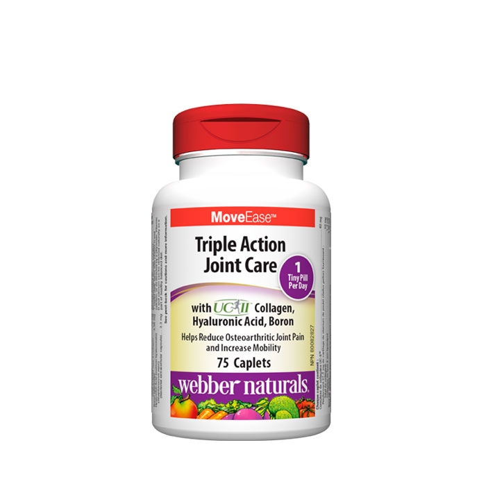 ТРИПЪЛ ЕКШЪН ДЖОЙНТ КЕЪР каплети 75 броя / WEBBER NATURALS MOVE EASE TRIPLE ACTION JOINT CARE