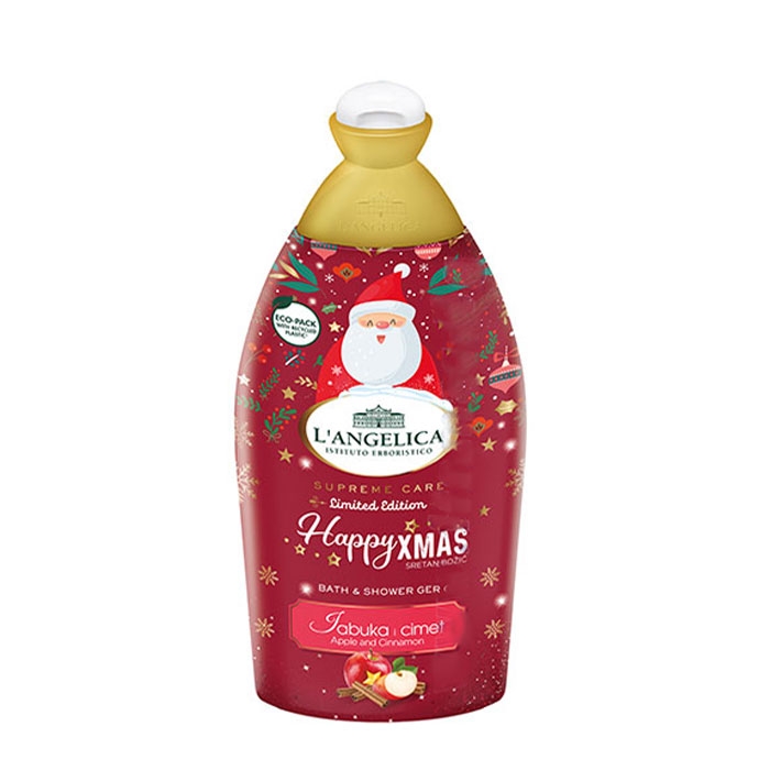 ДУШ-ГЕЛ/ПЯНА ЗА ВАНА ЯБЪЛКА И КАНЕЛА 500 мл. / LANGELICA SUPREME CARE BATH &amp; SHOWER GEL APPLE AND CINNAMON