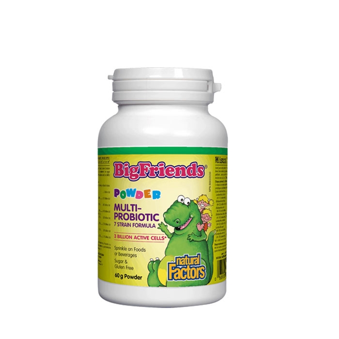 НАТУРАЛ ФАКТОРС БИГ ФРЕНДС МУЛТИ ПРОБИОТИК ЗА ДЕЦА прах 60 г / NATURAL FACTORS MULTI-PROBIOTIC POWDER BIG FRIENDS