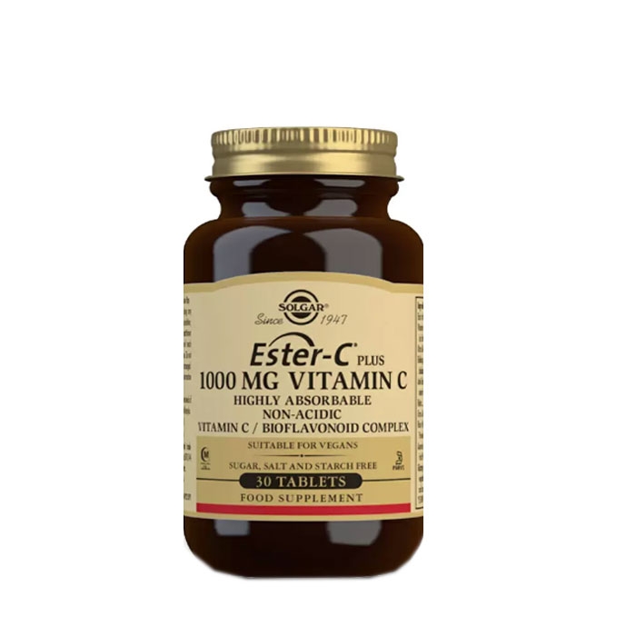 СОЛГАР ЕСТЕР-C ПЛЮС таблетки 1000 мг. 30 броя / SOLGAR ESTER-C PLUS