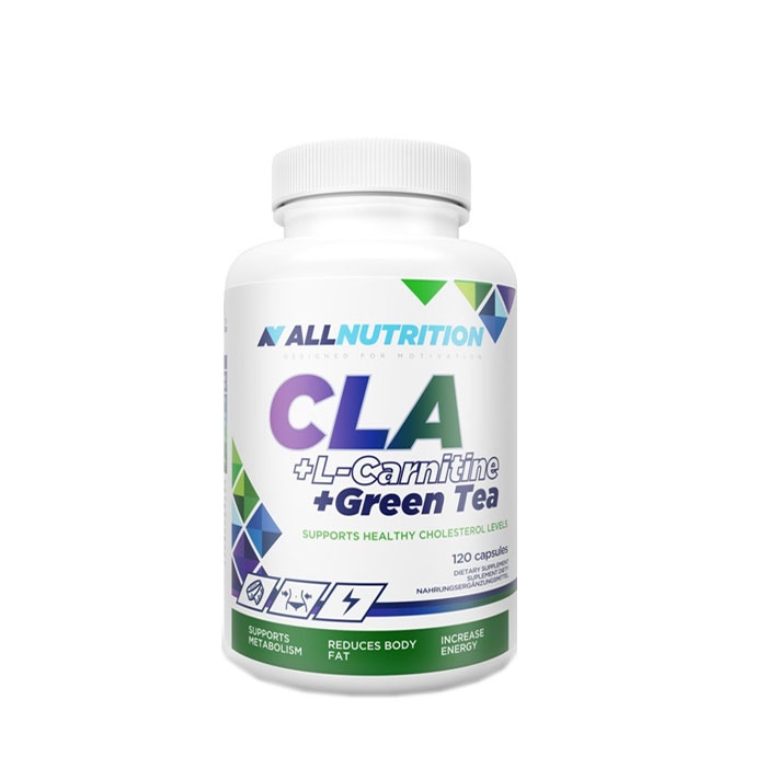 КЛА + L-КАРНИТИН + ЗЕЛЕН ЧАЙ ОЛ НУТРИШЪН капсули 120 броя / ALL NUTRITION CLA + L-CARNITINE + GREEN TEA capsules