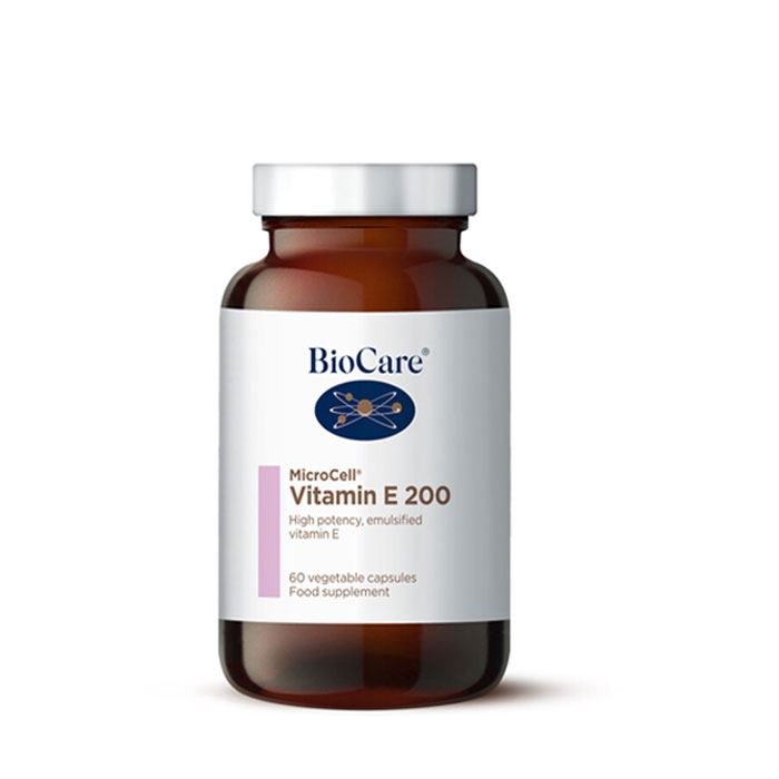 БИОКЕЪР MICROCELL ВИТАМИН E 200 IU капсули 60 броя / BIOCARE VITAMIN E 200 IU