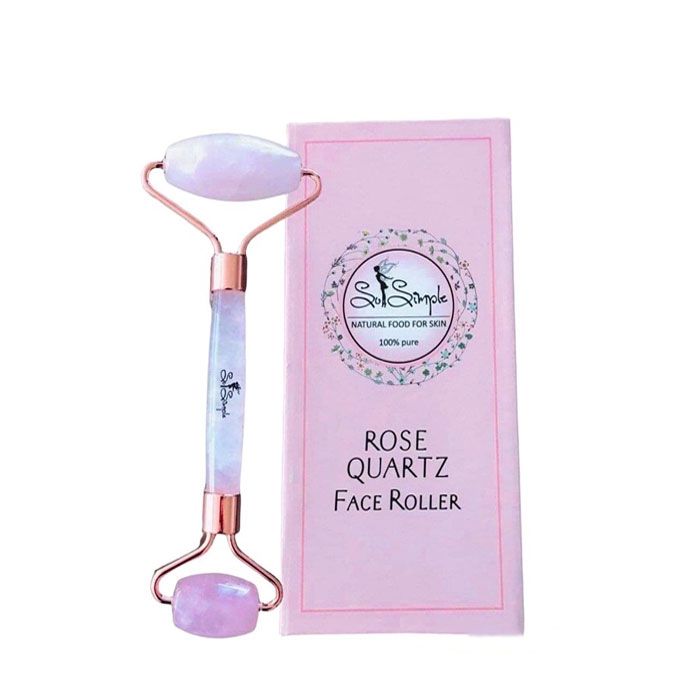 РОЛЕР ЗА ЛИЦЕ ОТ РОЗОВ КВАРЦ / SO SIMPLE ROSE QUARTZ FACE ROLLER