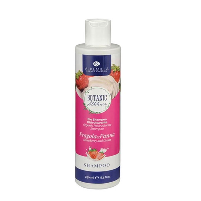 АЛКЕМИЛА БОТАНИК ШАМПОАН С КРЕМ И ЯГОДИ 250 мл. / ALKEMILLA ECO BIO COSMETIC BOTANIC STRAWBERRY &amp; CREAM SHAMPOO