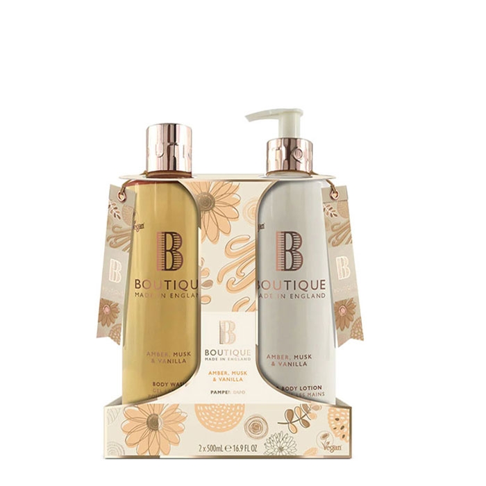 ГРЕЙС КОЛ КОМПЛЕКТ ЗА ТЯЛО АМБЪР, МУСКУС И ВАНИЛИЯ 2 х 500 мл. / GRACE COLE BODY KIT AMBER, MUSK, VANILLA