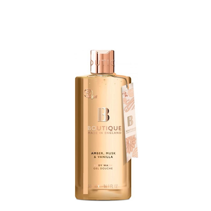 ГРЕЙС КОЛ БУТИК ДУШ ГЕЛ АМБЪР, МУСКУС И ВАНИЛИЯ 500 мл. / GRACE COLE BOUTIQUE BODY WASH AMBER, MUSK &amp; VANILLA