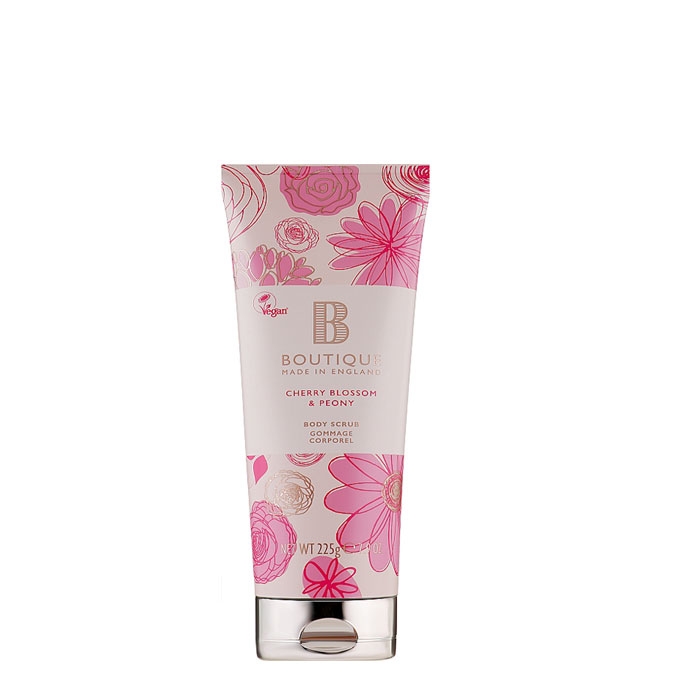 ГРЕЙС КОЛ БУТИК СКРАБ ЗА ТЯЛО С ЧЕРЕША И БОЖУР 225 гр. / GRACE COLE BOUTIQUE BODY SCRUB BOUTIQUE CHERRY AND PEONY