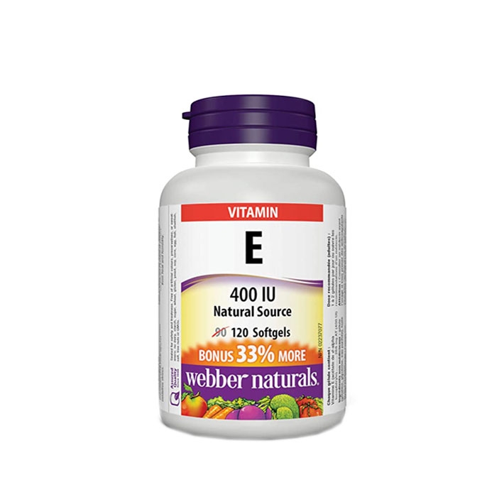 ВИТАМИН Е 400 IU капсули 120 броя / WEBBER NATURALS VITAMIN E 400 IU ...