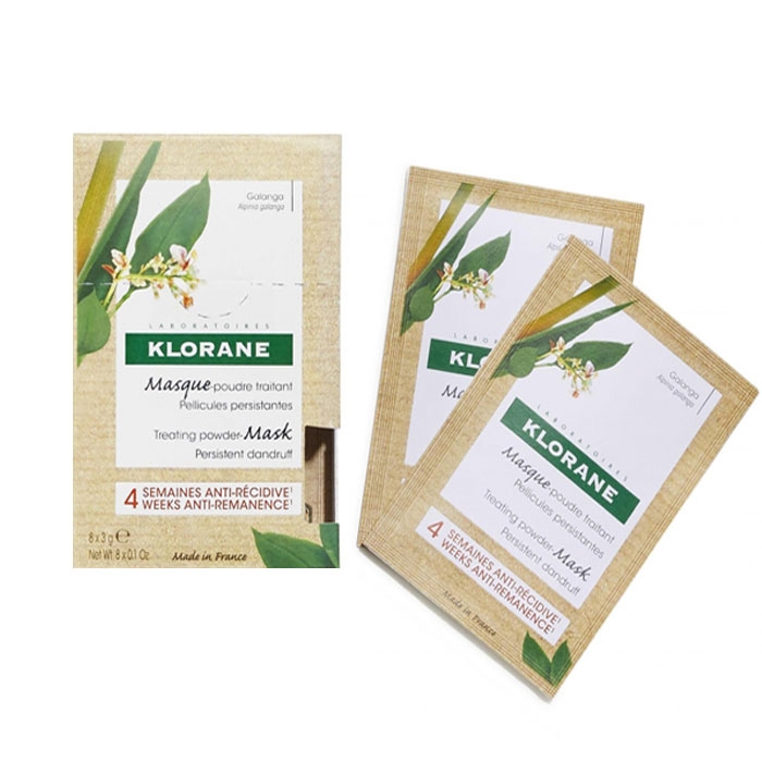 КЛОРАН МАСКА ПРОТИВ ПЪРХОТ С ГАЛАНГА 3 гр. 8 броя / KLORANE ANTI-DANDRUFF MASK WITH GALANGAL